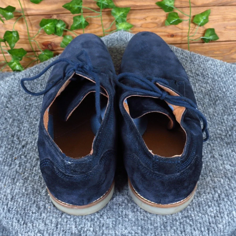 Bar III Brad‎ Mens Dress Shoes Size 9.5 Navy Blue Suede Lace-Up Casual Oxford